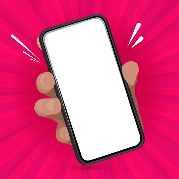 Beyaz beyaz ekranlı el ele tutuşan cep telefonu.