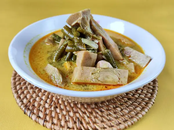 stock image close up of a bowl of young jackfruit soup, a specialty of yogyakarta - Indonesia