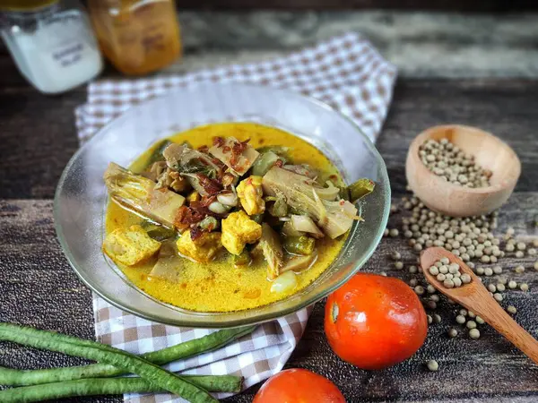 stock image close up of a bowl of young jackfruit soup, a specialty of yogyakarta - Indonesia