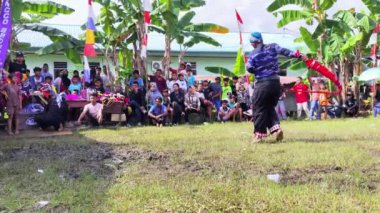 Balikpapan-Endonezya 1 Eylül 2024 Jaranan dansı, Java 'dan geleneksel bir dans. Jaranan, Endonezya 'da at anlamına gelen Jaran' dan geliyor.