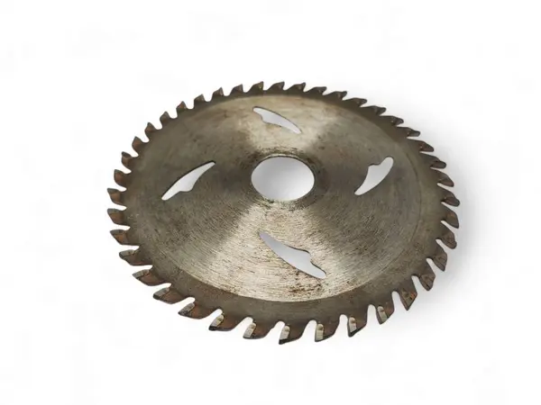 stock image Circular saw blade for wood circular saw isolated on white background