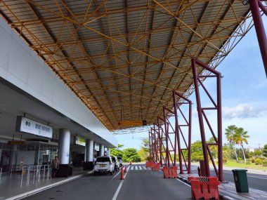 Tarakan-Kuzey Kalimantan Eylül 02: 2024 Juwata Uluslararası Havalimanı Geliş Kapısı Dış Görünümü