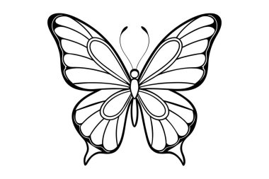 Kelebek beyaz arkaplanda izole