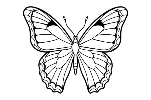 Kelebek beyaz arkaplanda izole