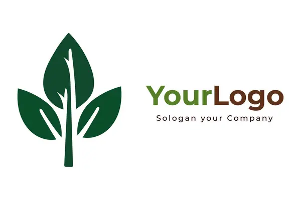 Çevre dostu logo tasarımı Basit, sürdürülebilir markalar için doğal elementler