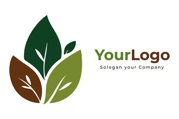 Çevre dostu logo tasarımı Basit, sürdürülebilir markalar için doğal elementler