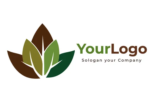 Çevre dostu logo tasarımı Basit, sürdürülebilir markalar için doğal elementler