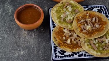 Puebla 'dan Meksika gastronomisi, seyahat çekimi.