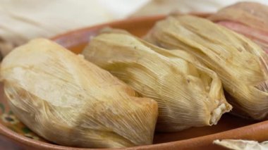 Meksika 'dan tamaleler, köstebek, raja, dulce ve salsa verde gibi farklı tatlar.