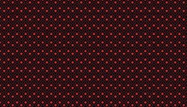 Siyah arka planda geometrik çiçek elementleriyle koyu kırmızı Fas 'tan esinlenilmiş model, lüks ve çağdaş tasarım için idealdir.