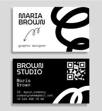 qr ile kartvizit şablonu