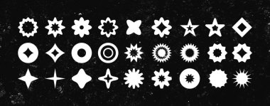 Modern Bauhaus y2k geometrik şekilleri