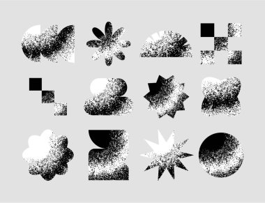 Modern Bauhaus y2k geometrik şekilleri