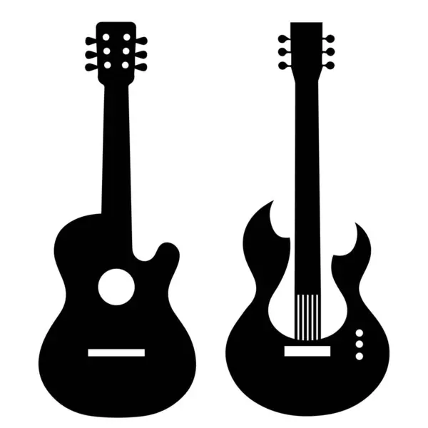 Gitar silueti modern şekil minimumda