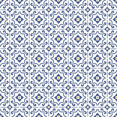 Akdeniz desenli mavi ve sarı tema