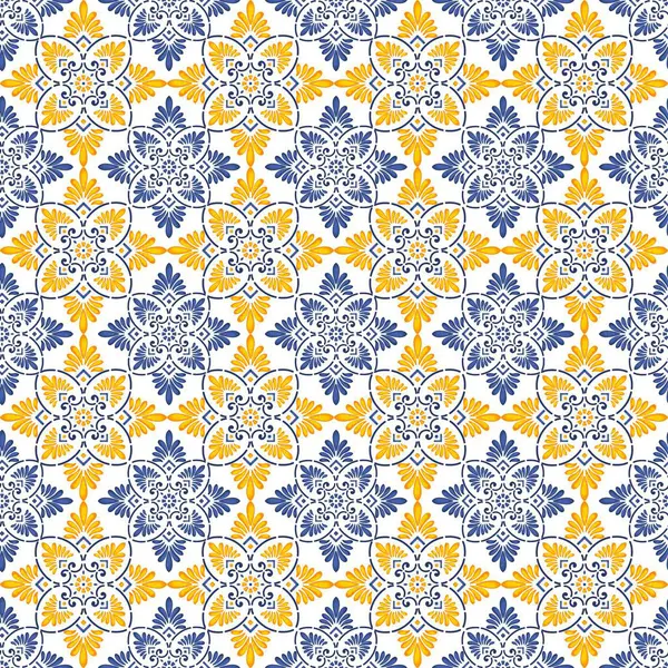 Akdeniz desenli mavi ve sarı tema