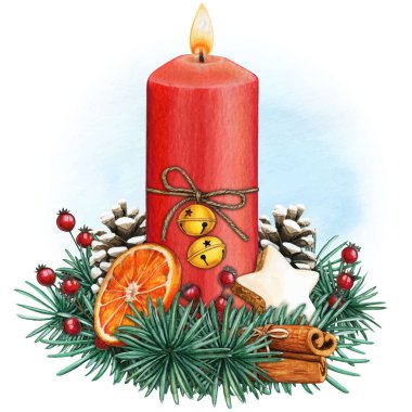 Suluboya el Noel mumu çizdi