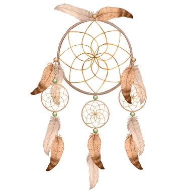 Suluboya boho yerli düş kapanı