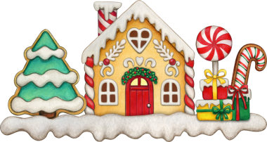 Suluboya el, zencefilli kurabiye evi. 