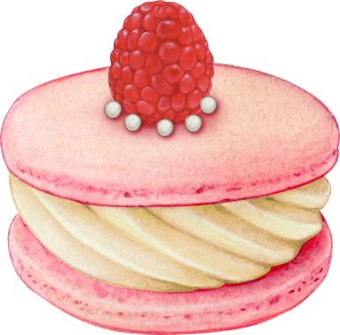 Suluboya el gerçekçi ahududu makaronu çizdi