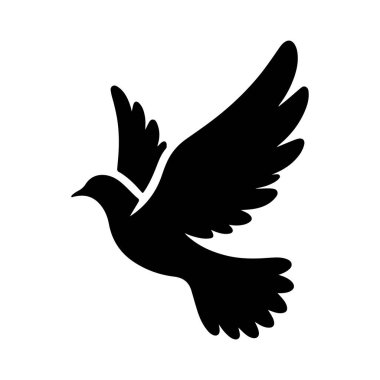 güvercin simgesi, siyah renk biçimi