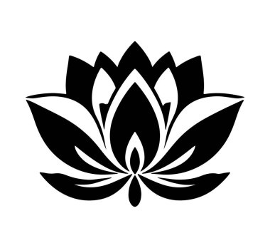 Üç siluet nilüfer çiçeği.