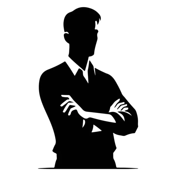 Beyaz arka plan üzerinde izole elbiseli bir adam silüeti