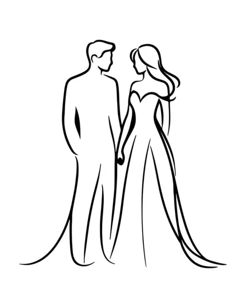 Birbirlerine aşık olan siluetler beyaz arka planda farklı pozlar verirler.