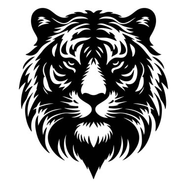 Kaplan başı Siluet vektör çizimi tasarımı