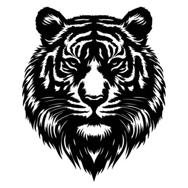 Kaplan başı Siluet vektör çizimi tasarımı