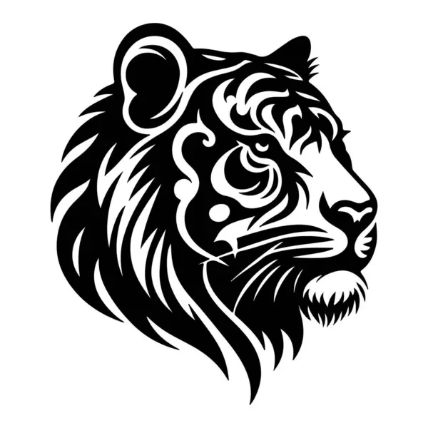 Kaplan başı Siluet vektör çizimi tasarımı