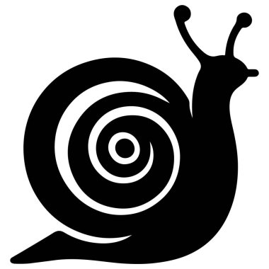 Deniz salyangozu silueti vektör çizimi