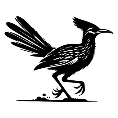 roadrunner siluet vektör çizimi