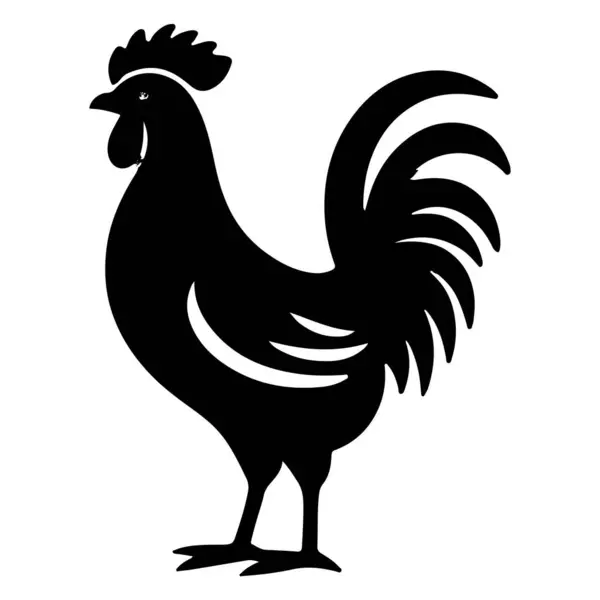 Tavuk silueti tavuk yalıtılmış beyaz arkaplan