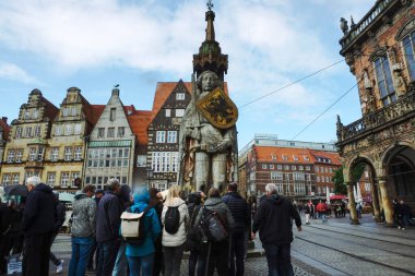 View of the Bremen Roland, a symbol of freedom and justice in Bremen clipart