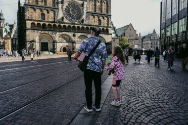 Bremen, Almanya 'daki St. Peters Katedrali Manzarası 29.08.2024