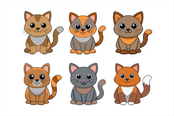 Komik kedi vektör çizimlerinden oluşan büyüleyici bir koleksiyon keşfedin. Web tasarımı, baskı projeleri ve sosyal medya için mükemmel. Yaratıcı çalışmanıza eğlenceli ve hoş kedi karakterleri eklemek için bu sevimli seti indirin.