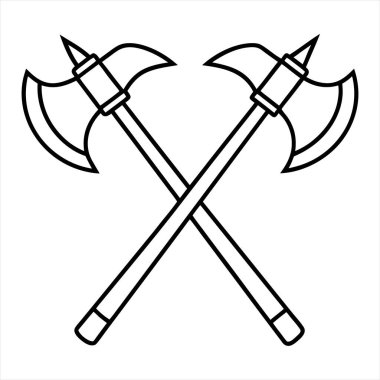 Çapraz balta. Basit resimleme