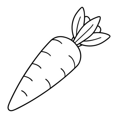 Havuç ikonu. Havuç vektör çizimi