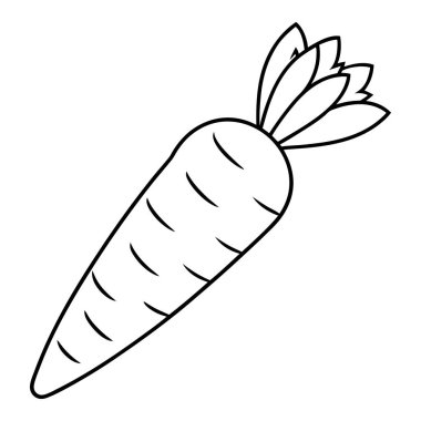 karikatür karalama havucu, çizim, beyaz arkaplan