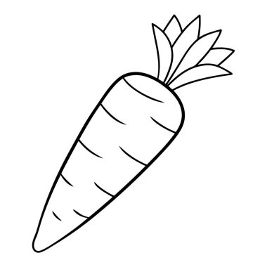 Havuç sebze karikatürü vektör çizimi grafik tasarımı