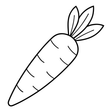 Havuç sebze ikonu. Beyaz arkaplanda izole edilmiş web tasarımı için ana havuç sebze vektör simgesi