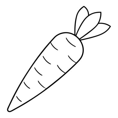 Havuç sebze karikatürü vektör çizimi grafik tasarımı