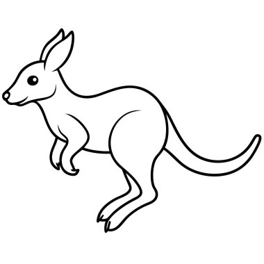 karikatür kangurusu, vektör çizimi