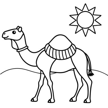 Sevimli çizgi film devesi. vektör illüstrasyonu