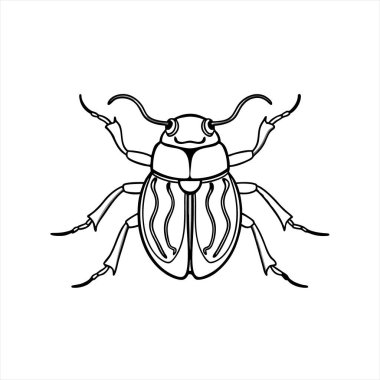 Böcek simgesi vektör illüstrasyonu