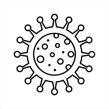 Corona virüsü 119 vektör ikonu. Virüs enfeksiyonu sembolü, logo tasarımı. Virüs enfeksiyonu, virüs enfeksiyonu. Koronavirüs.