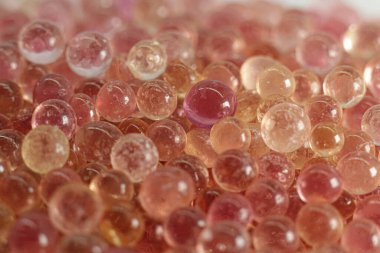 Makro Soyut, Parlak, Renkli Su Boncukları Doku, Hidrasyon, Duyusal Oyun ve Bilim Geçmişi