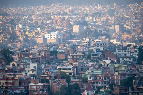 stock image A high angle view of the city of Kathmandu, Nepal.