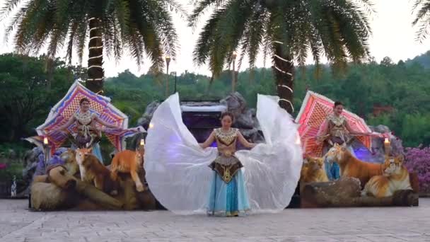 Chiang Mai Thailand May 2022 Slow Motion Dance Actresses Chiang — Stock Video